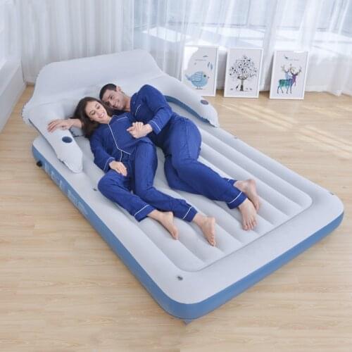 New double/single person inflatable bed air bed atmosphere pad inflatable sleeping bed air mattress portable outdoor camping mat