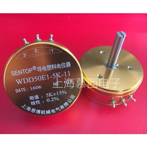 Original new 100% WDD50E1 2K 5K linear 0.1% conductive plastic potentiometer WDD50E1-2K-10 WDD50E1-5K-11 (SWITCH)