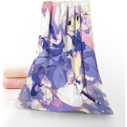 Gochuumon wa Usagi Desu ka Towel Printed Cotton Face/Bath Towels Microfiber Fabric For Kids Men Women Shower Towels 70X140cm