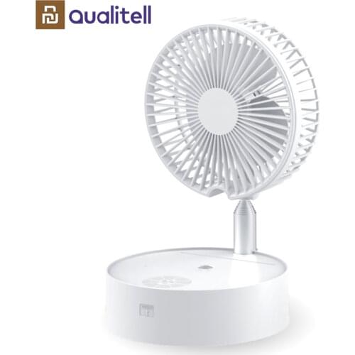 XIAOMI Qualitell Portable Retractable USB Charging Fan Mist Fan With Night Light And Shake Head Foldable Desktop Fan Humidifier
