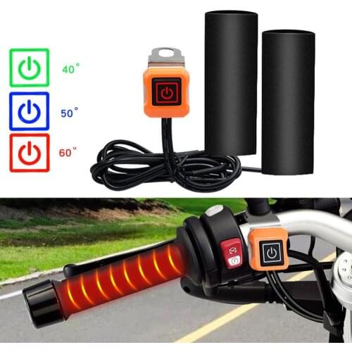 12V Heated Grips Handlebar Pad Universal Motorcycle Electric Heating Insert Handle Kit Refit Hand Set Motorcycle Accessories
