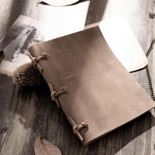 Handmade first layer of cowhide vintage 3 loose leaf notebook genuine leather diary oil for palm journal planner school supply
