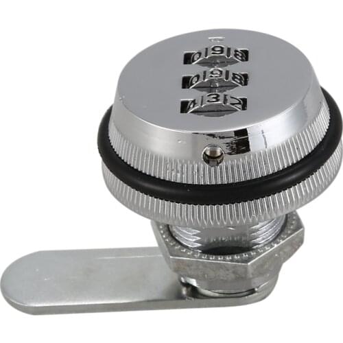 Alloy Code Combination Cam lock Keyless Post Mail Box Cabinet RV 3 Dial silver