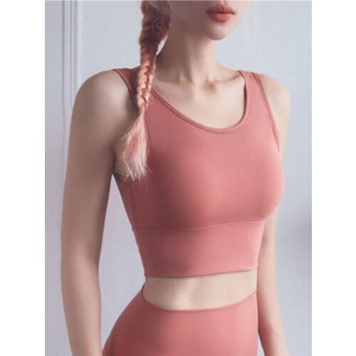 Sports Bra Women Gym Running Bralette High Shockproof Yoga Bra Women Solid Quick Dry Padded Seamless Gym Crop Top