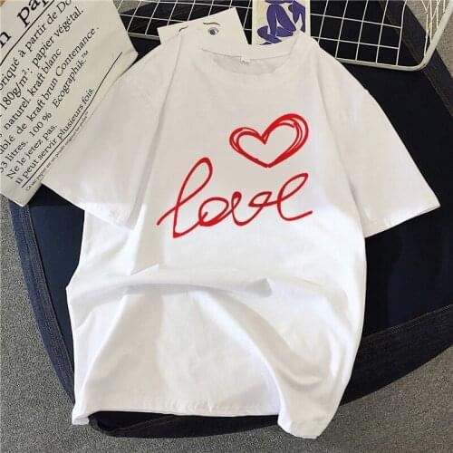 LOVE the letter Women t-shirt casual t-shirt Girl top female t-shirt fashionable Harajuku graphic t-shirt Tops Tee Shirt