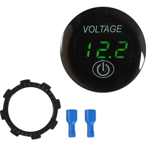 2 Pcs RV battery voltmeter LED digital display with touch switch 12V/24V voltmeter detector trailer caravan marine accessories