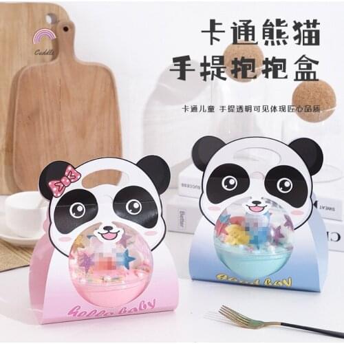 25pcs High quality 390ml transparent plastic ball cartoon creative packaging box ice cream salad cake dessert cups with lids