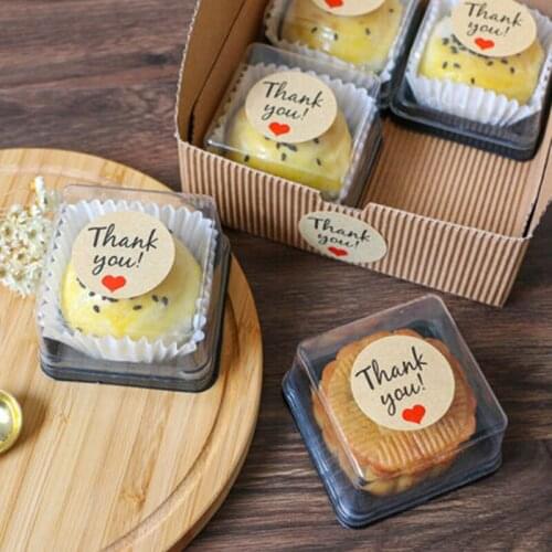 60Pcs Hot Sale Thank You Handmade Cake Packaging Sealing Label Kraft Sticker Baking DIY Gift Stickers