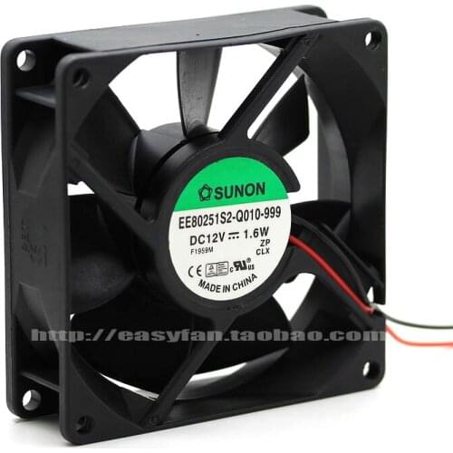 USED SUNON 8025 EE80251S1-Q010-999 12V 1.6W cooling fan