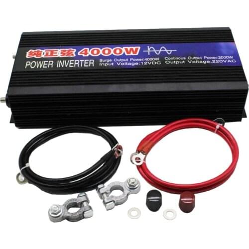 DHL delivery Pure Sine Wave Car Power Inverter 4000W Dc12v/24v To Ac 220v Car Converter Inverters For Solar Boat Home Appliances