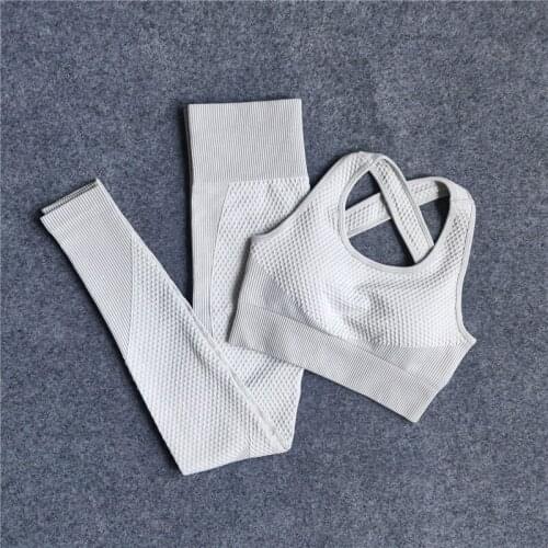 Women Fitness Sport Yoga Suit Seamless Women Yoga Sets Long Sleeve Yoga Clothing Female Sport Gym Suits Wear Running Clothes