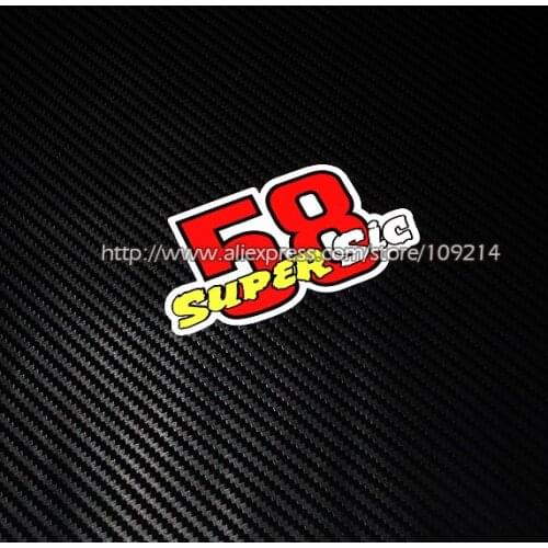 Hot sale 58 Marco Simoncelli Helmet Motorcycle Sticker Decals Waterproof 19