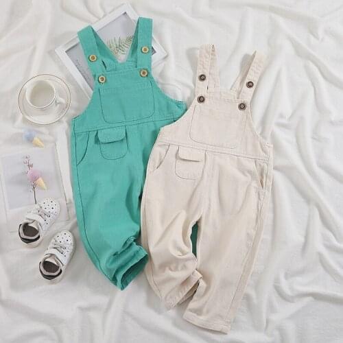 Baby Boys Jumpsuits Casual Korean Overalls for Girl New Arrival Autumn Toddler Kids Pants 1 2 3 4 Years Loose Child Trousers