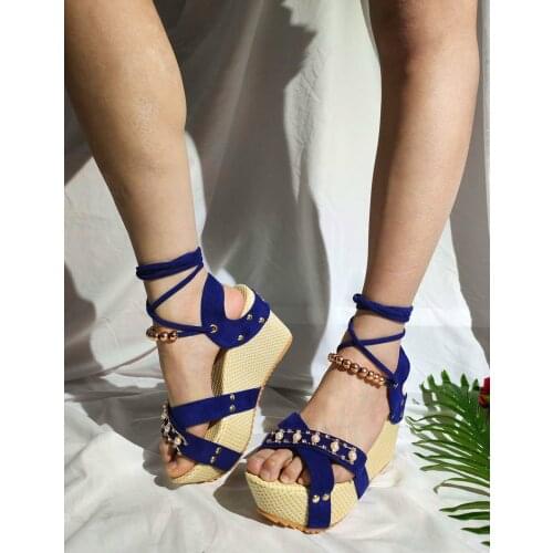 Lapolaka Ankle Strap High Wedges With Platform Sandals Metal Decoration Summer Sweet Elegant Cozy Woman Shoes Fashion Sandals