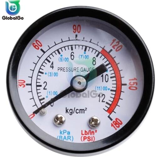 Mini Dial Portable Dual Scale Dial Gauge 1/4 1/8 Vacuum Pressure Meter Dial Digital Display Gauge