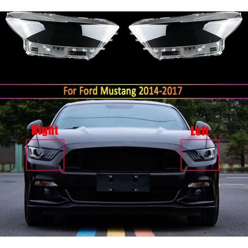 Headlight Lens Light Caps For Ford Mustang 2014 2015 2016 2017 Headlamp Cover Replacement Transparent Auto Head Lamp Shell