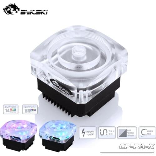 Bykski DDC Pump DC12V 10W Maximum Flow Lift 3 Meters 300L/H Radiator Size 70*70*53mm Support Combo Reservoir / PWM speed control