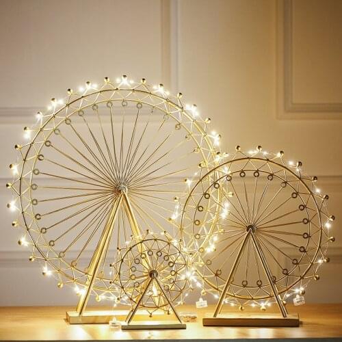Nordic Creative Light Luxury Ferris Wheel Ornaments, Rotating Furniture, Living Room, Bedroom, Porch TV, Wine Cabinet Decoration
