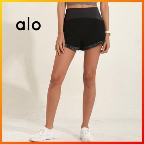 Alo Yoga New Sports Shorts Womens Fitness Running Pants Gym Workout Sportswear Breathable Fashion Womens High Waist Bottoms