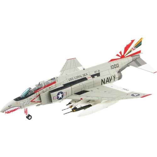 New 1/72 Alloy Casting Airplane Model F-4B Ghost VF-111 "Sundowners" USS Coral Sea, 1970s Home Display Collection Gift Fighter