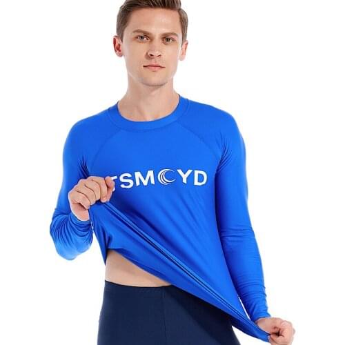 NEW TSMCYD MENS RASH GUARDS BEACH LONG SLEEVE SURFING SWIMMING TOP SHIRTS WATER SPORTS GYM WETSUITS QUICK-DRYING UPF 50 DropShip