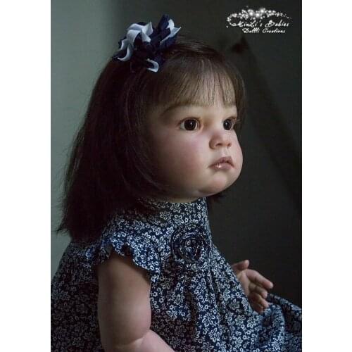NPK 28Inch Reborn Doll Kit Huge Toddler Tatiana with Bent Leg Doll fresh color Kit with Body Included