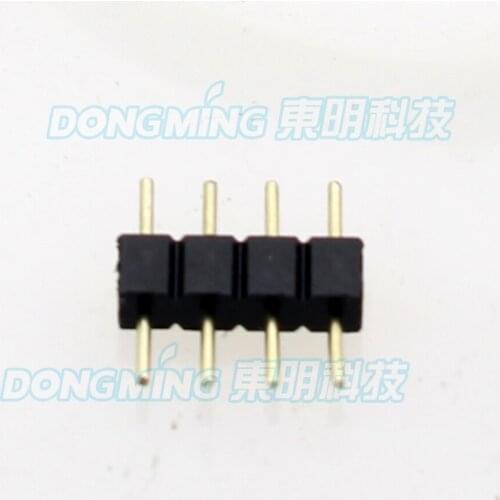 Wholesale 1000pcs, 5050 / 3528 RGB LED Strip Connector Adaptor Male To Female 4 pin Single Needle Pin Connector, Free Soldering