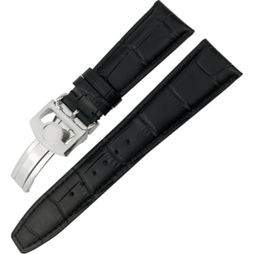 20mm 21mm 22mm Calf Leather Watch Strap Mens Blue Black Watch Band for IWC PORTUGIESER PILOT Mark PORTOFINO FAMILY Bracelet