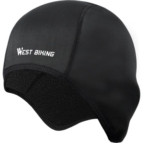 WEST BIKING Winter Cycling Cap Windproof Thermal Fleece Running Skiing Motocycle Head Hat Headwear Bandana Bike Warm Caps