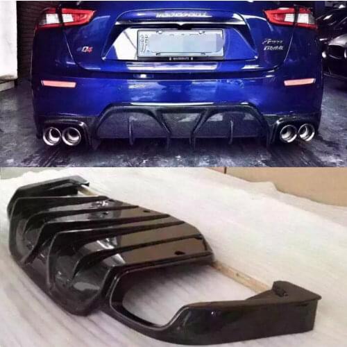 Carbon Fiber rear diffuser wing spoiler auto car rear bumper diffuser for Maserati Ghibli bodykit rear bumper 2012-2017 years