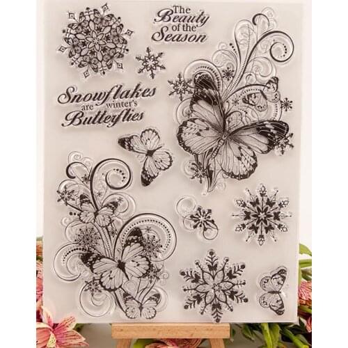 1Pcs Card Making Decorative 15.5x20CM Clear Seal Christmas Multifunction DIY Scrapbooking Photo Album Decor TPR