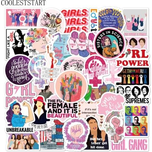 10/50Pcs/pack Waterproof Feminist Cartoon Forced Girl Graffiti Stickers For Skateboard Laptop Suitcase Helmet Guitar Decal Phone