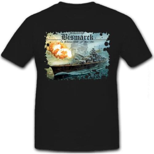 2019 Summer brand clothing Schlachtschiff Bismarck Typ2 Marine Wk Deutschland Schiff - T Shirt Novelty T Shirt