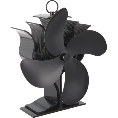 4-Blade Efficient Fireplace Fan Eco Friendly Warm Air Fan Fireplace for Home Heat Powered Stove Thermal Fan Power Stove Fan