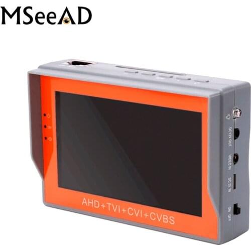 5MP AHD CCTV Tester 4 In 1 For AHD TVI CVI CVBS Analog Camera Security Monitor With 4.3-Inch LCD Screen 5V 2A , 12V 1A
