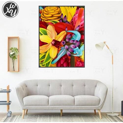 Diamond Painting Colourful Plant Diy 5D Diamond Mosaic Flowers Cross Stitch Rhinestone Sale Handmade Gift Home Family Decoration