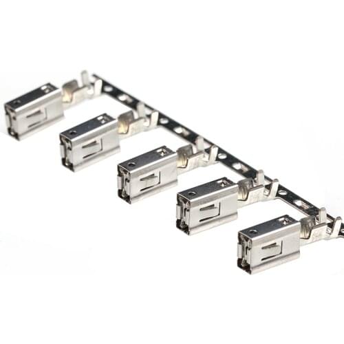 Automobile connector terminal 1241404-1 big four petals suitable for Volkswagen fuse box accessories 6.3 spring connector