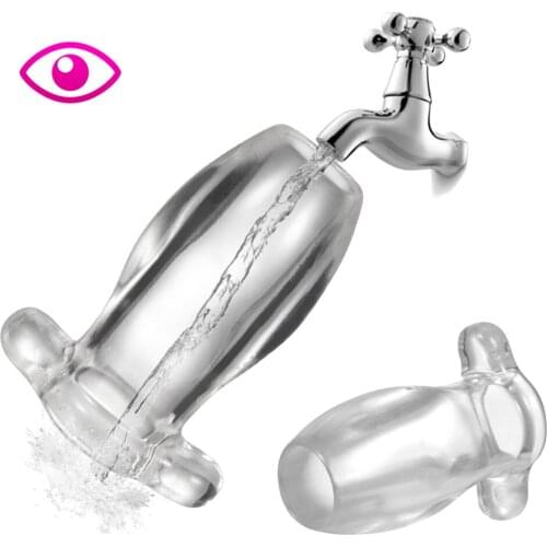 Hollow Anal Sex Toys Anus Backyard Peep Anal Plug Anal Open Stimulator Enema Cleaning Butt Plug Masturbator Sex Toys for Couples