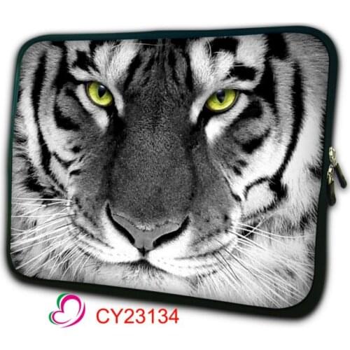 White Tiger Head laptop sleeve bag case cover pouch skins For Apple Macbook Pro Air 13.3 MC white 11 12 13 15 17"