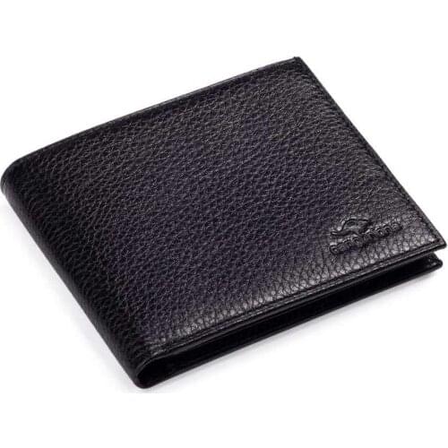 Cangurione Genuine Leather Horizontal Mens Wallet Black