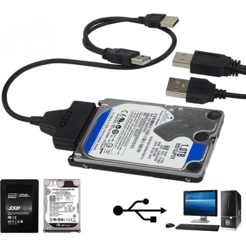 Computer Hard Driver Connection Cables 2.5" 22P 2.0 USB to SATA Cable Serial ATA Adapter For HDD/SSD Laptop Hard Drive