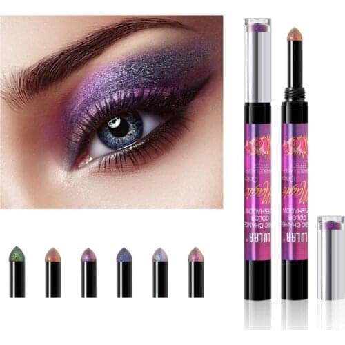 6 Colors Eyebrow Pencil Air Cushion Eyeshadow Stick Subvert The Tradition Beauty Nail Pen Dual-use Glitter Powder Pencil TSLM1