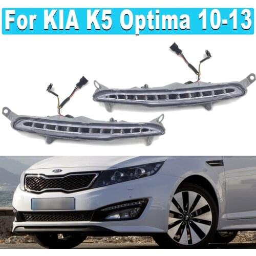 Left/Right Front Daytime Running Light For KIA K5 Optima 2010-2013 Front LED Fog Light /Front Fog Lamp