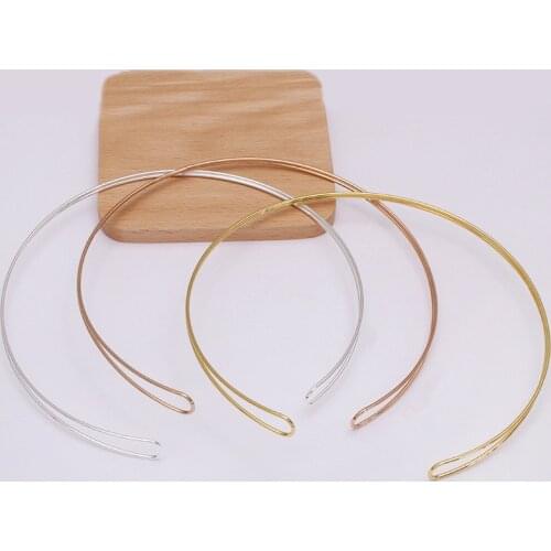 5 PCS 140mm Metal Head Hoop 1.5mm Width Hair Band Trendy Hairbands Hairwear Base Setting For Jewelry Making