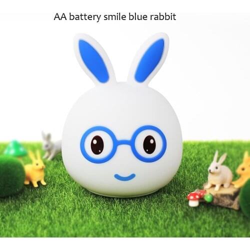 Cute Rabbit Pat Light USB Smart Creative Table Lamp Cartoon LED Bedroom Lighting Rechargeable Silicone Night Light