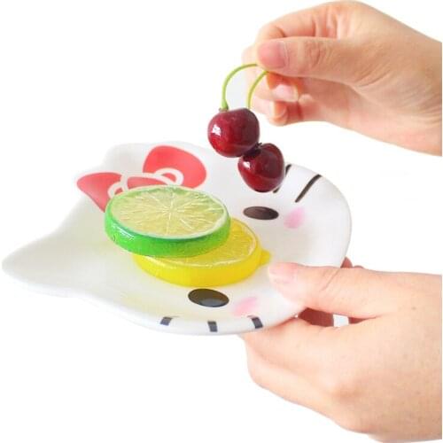 Mini Dish Frog Star Shape Cat Plate Tableware Miniatures Cup Plate Dish Or Snacks Fruit Sushi Plate Cute Cartoon Tableware