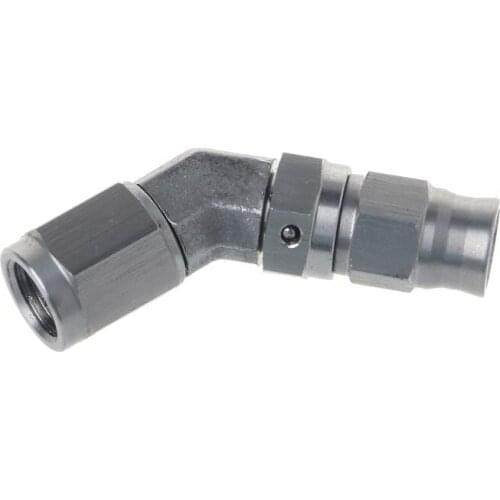 N0HF AN -3 AN3 JIC 45 Degree Stainless Steel PTFE Custom Brake Hose Fitting