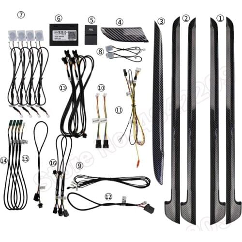 64 Colors Set Atmosphere Lamp illuminated Door strip Dedicated Button Control Neon Ambient Light For Honda CRV 2017-2019