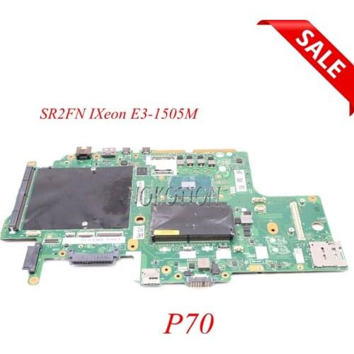 NOKOTION 01AV320 BP700 NM-A441 For lenovo thinkpad P70 17 Inch Laptop motherboard SR2FN IXeon E3-1505M V5 CPU GMA HD P530