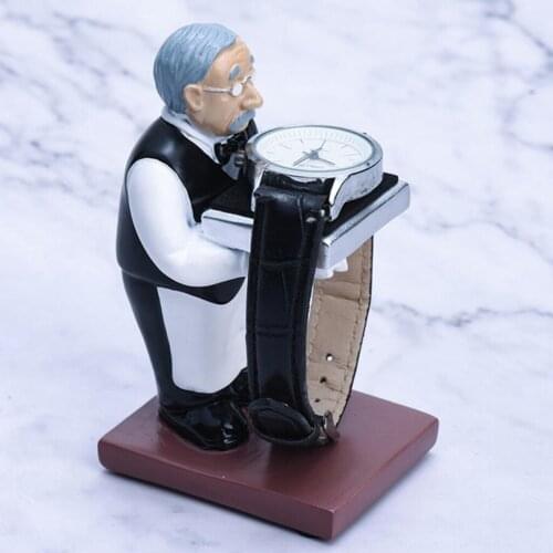 New Creative Resin Watch Stand My Old Housekeeper Watch Storage Boxes Case Fashion Watch Display Case Jewelry Gift Organizer